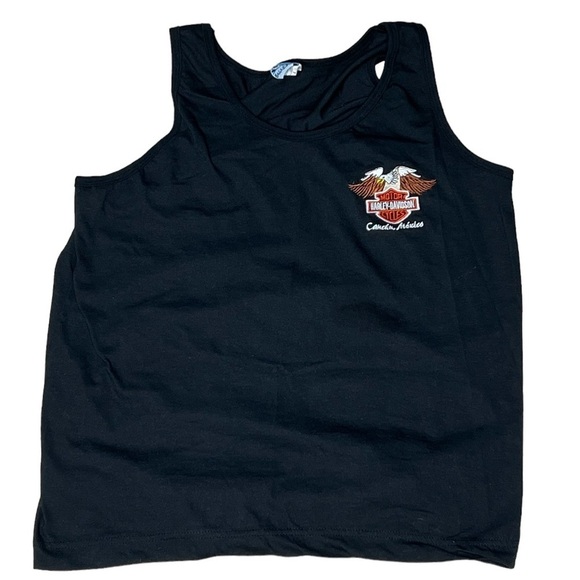 Black Harley Davidson Motorcycles Logo Graphic Tank Top - Picture 1 of 5